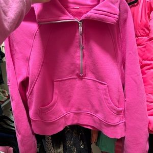 sonic pink scuba half zip